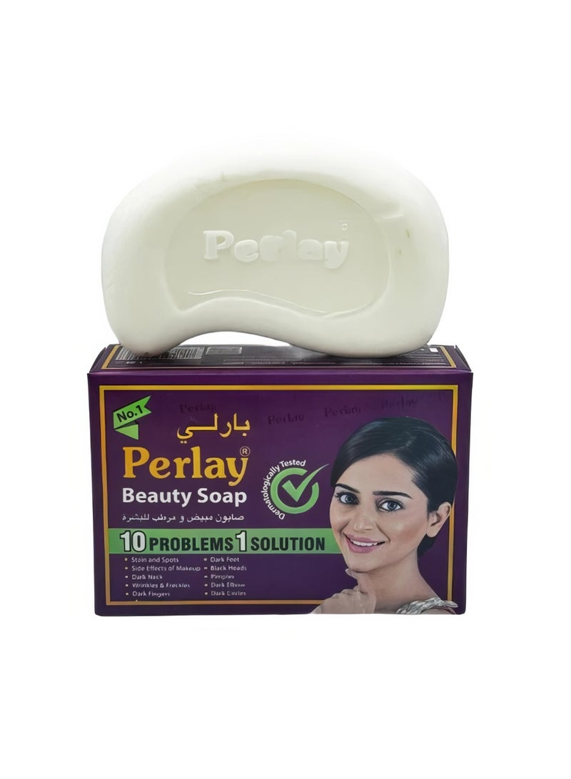 Perlay Beauty Soap for Skin Whitening and Moisturizing, 10-in-1 Solution for Dark Spots, Pimples, and Freckles